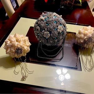 Bridal Bouquet With 2 Bridesmaids Bouquets